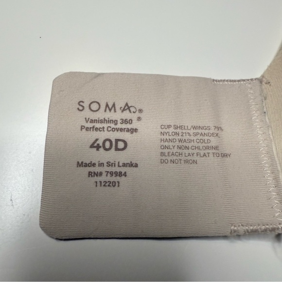 Soma Tan Full-Coverage Bra with Molded Cups - Picture 5 of 6